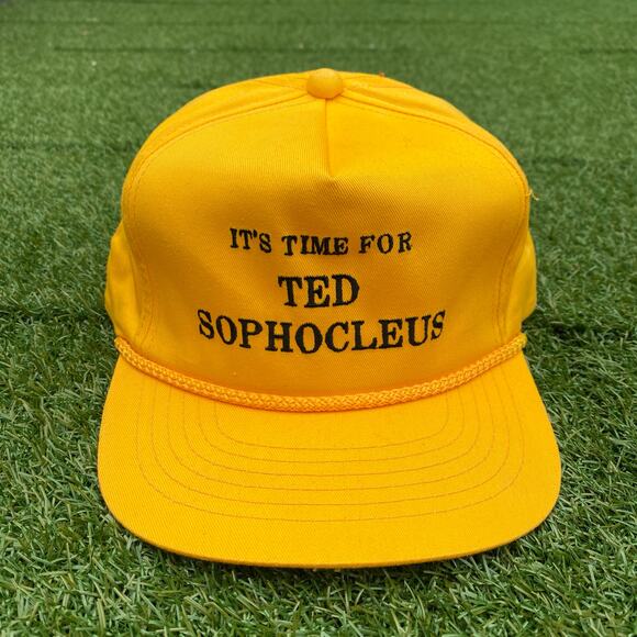 It's Time For Ted Sophocleus 1990's Vintage Snapback Hat - Picture 1 of 4